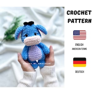 Donkey Crochet Pattern PDF/ Amigurumi crochet pattern Donkey/Donkey crochet pattern / Digital Download
