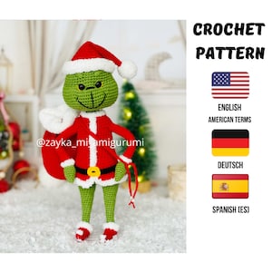 Christmas Green Villain/ Amigurumi Crochet Pattern / Christmas / Green toy / The Villain Amigurumi PDF PATTERN / Amigurumi hero of christmas