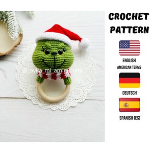 The Green Amigurumi PDF PATTERN /Christmas decor crochet pattern / Christmas Crochet PATTERN / Crochet Rattle Pattern / toy