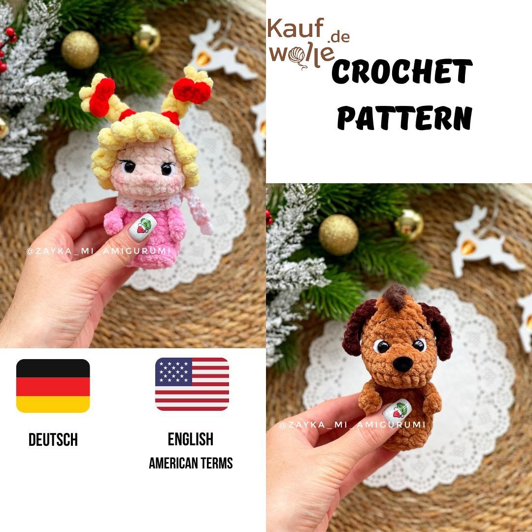 クリスマスかぎ針編みパターン 3 in 1/クリスマスオーナメント
