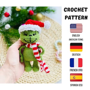 Crochet PATTERN PDF Amigurumi The christmas Grinch thief / crochet pattern Grinch mini baby