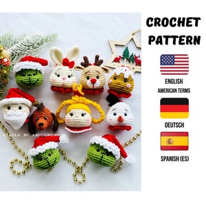 Crochet PATTERN Christmas decoration / Christmas ornaments pattern / Amigurumi Pattern christmas (Amigurumi tutorial PDF)