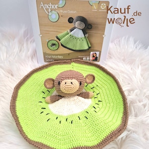 Kit fai da te all'uncinetto per peluche a forma di scimmia, con filato e istruzioni - Artigianato fai da te per persone creative/Kit amigurumi per peluche a forma di scimmia Kiwi/Kit all'uncinetto per scimmietta