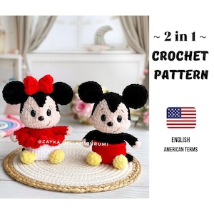 Crochet Pattern Mouse PDF / Amigurumi Mouse pattern / easy amigurumi baby toy Mouse/ Soft plush toy Mouse crochet