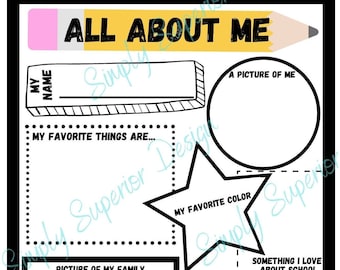 All About Me Poster Etsy