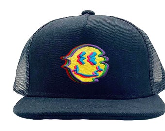 Warped Smiley Toddler Hat, Kids Hat, Baby Hat, Boy Hat, Kids Gift, Baby Gift, Cool Hat, Cool Kid hat