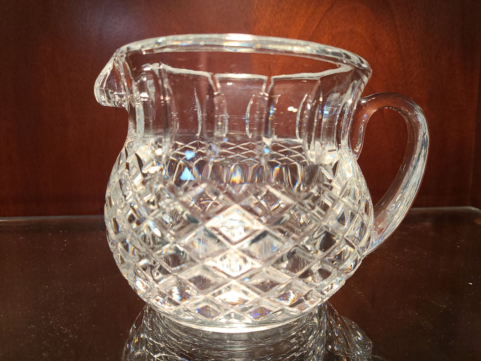 Waterford 5 Crystal Ice Pitcher Lismore Pattern with lip Etsy