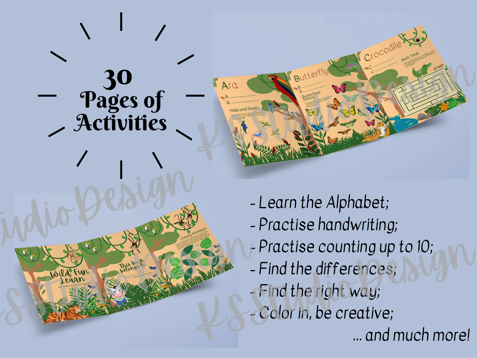 Digital Download Printable Kids Activity Jungle Book Wild Fun | Etsy