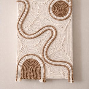 Contemporary Handmade Fiber Art – Modern Boho Wall Panel