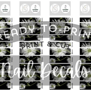 DIY Nail Art Waterslide Decal Designs - Ready to Print and Cut - Etsy