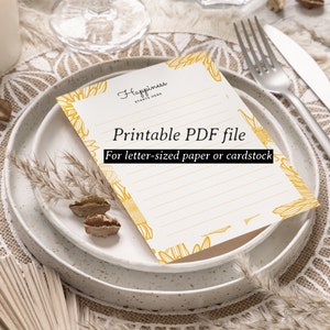 Printable Lined Stationery: 8.5x11 Paper (Digital Download)