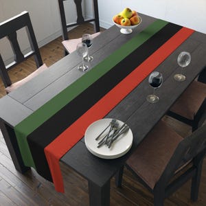 Long Table Runner 72&quot; or 90&quot; | New Traditional Kwanzaa | Polyester