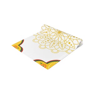 90 Long Table Runner Diwali White Polyester image 7