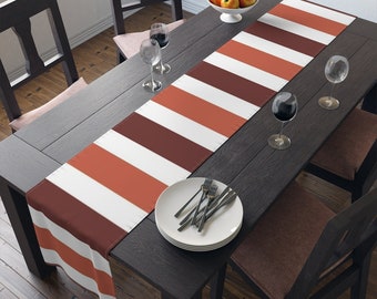 Tovaglia a righe per il Giorno del Ringraziamento: decorazione moderna in poliestere (228 x 40,6 cm)