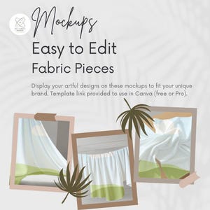 Mockup, Stoffstücke, Canva Vorlagen für Printstifte Digitale Designs Sofortiger Download für einfache Anpassung
