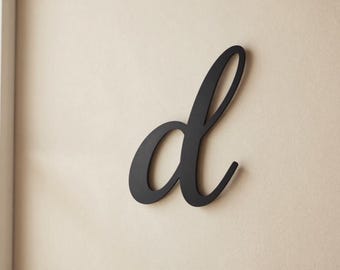 Lettera minuscola corsiva personalizzata d/ Stampa 3D da parete / Iniziale in corsivo per decorazione di casa e ufficio / Regalo con monogramma