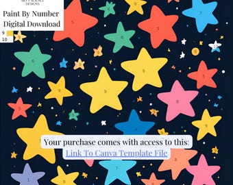 Starry Night Sky DIY colour or Paint-by-Number Kit Personalize It for Family Gather Creativity