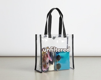Clear Stadium Tote Bag: Venue Ready, Concert, Sports, Travel Essentials | For Game Day Football Futbol Basketball Baseball or Concert Event