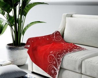 Christmas Red Plush Blanket