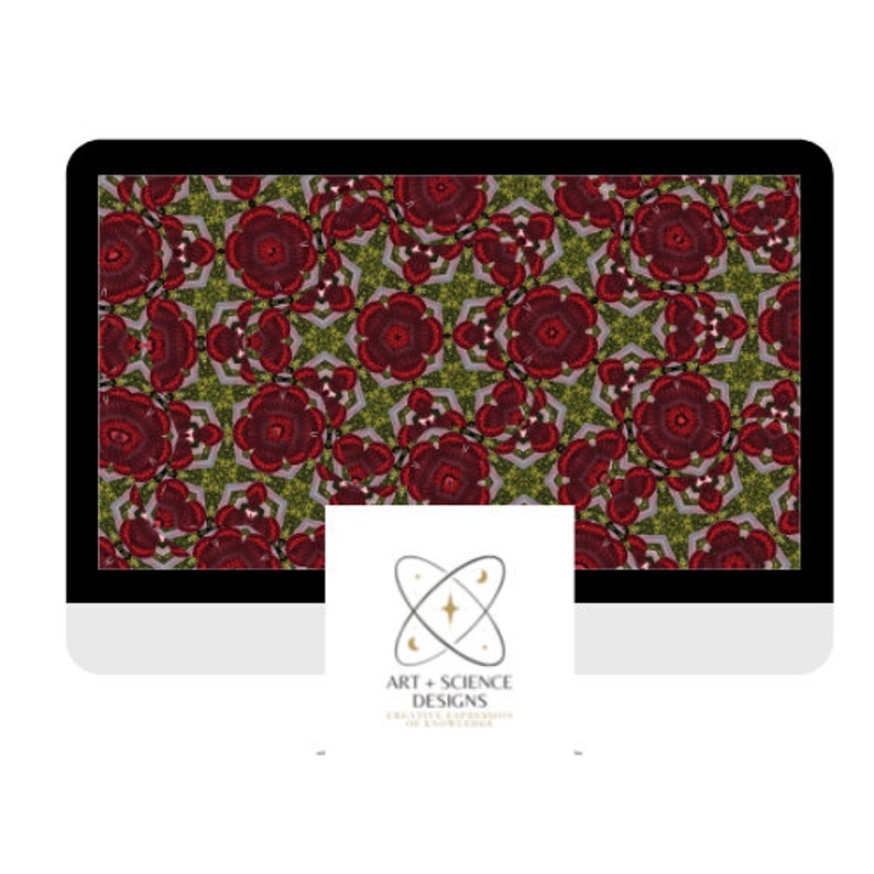 Seamless Pattern PNG Instant Download File Highlands Red Geometric Fabric Sublimation, & for Website design, Screensavers, Wallpapers. image 1