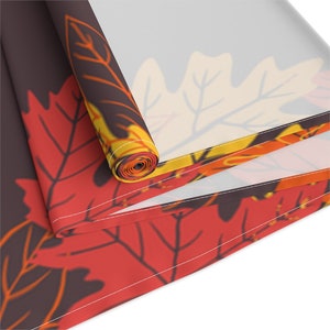 90 Long Table Runner Fall Leaves Polyester Material image 4