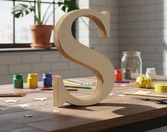 Lettera S STL e SVG / Carattere di visualizzazione Playfair / Stampa 3D fai da te