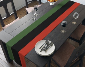 72 Inch Long Table Runner | New Traditional Kwanzaa | Polyester