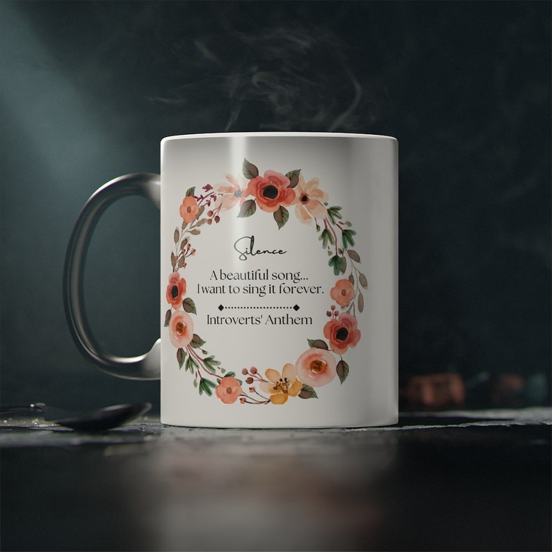 Color-Changing Mug Introverts' Anthem 11 Ounces For Coffee Tea Or Cocoa image 6