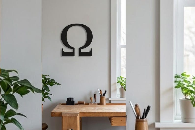 Omega STL SVG | 3D Print Laser Cut | Playfair Font - Etsy