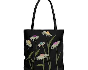 Large Market Tote Bag | Field of Flowers