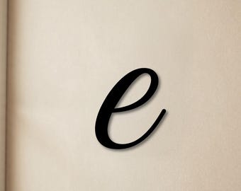 Lettera minuscola corsiva personalizzata e/ Stampa 3D da parete / Iniziale in corsivo per decorazione di casa e ufficio / Regalo con monogramma