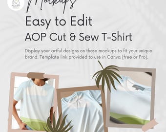 Modello Canva per mockup di t-shirt: per fornitori globali di stampa su richiesta come Printify, Printful, Gelato, Prodigi, Gooten, Art of Where, MWW Designs