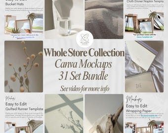 Canva Mockup Bundle | 31 Page  Lifestyle Sets  | For POD Providers Like Printify Printful Gelato Prodigi Gooten  Art of Where MWW Designs