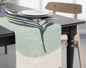 90" Long Table Runner With Seasonal Theme  (Polyester) | Green Goddess Garden Design