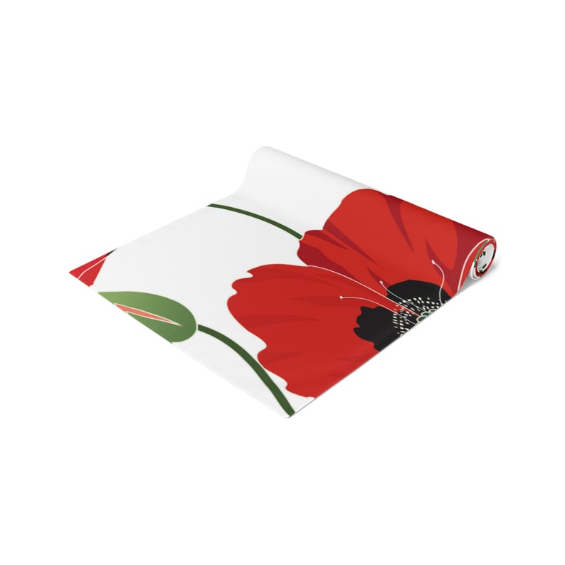 Table Runner 90 x 16 Red Poppies image 8