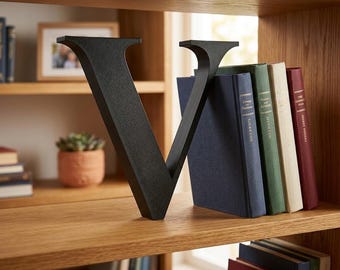 Lettera decorativa Playfair V / Numero romano 5 / Elegante lettera serif da parete per libreria / Decorazione per la casa in maiuscolo