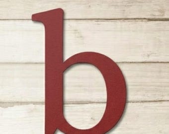 Lettera B minuscola / Decorazione murale in metallo d'acciaio