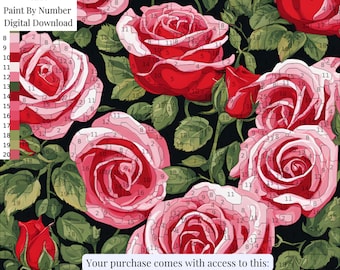 Kit per dipingere rose con i numeri, un regalo artistico fai-da-te unico per tutte le età.