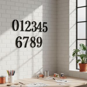 Custom Cut Stahl Metall Zahlen, 0 bis 9 als Einzelzahlen oder als verbundenes Set