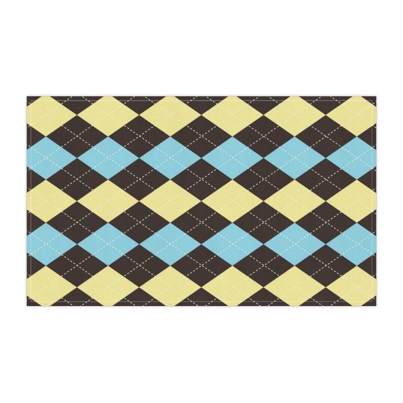 Tea Towel 18in x 30 in Argyle Pops Design image 2