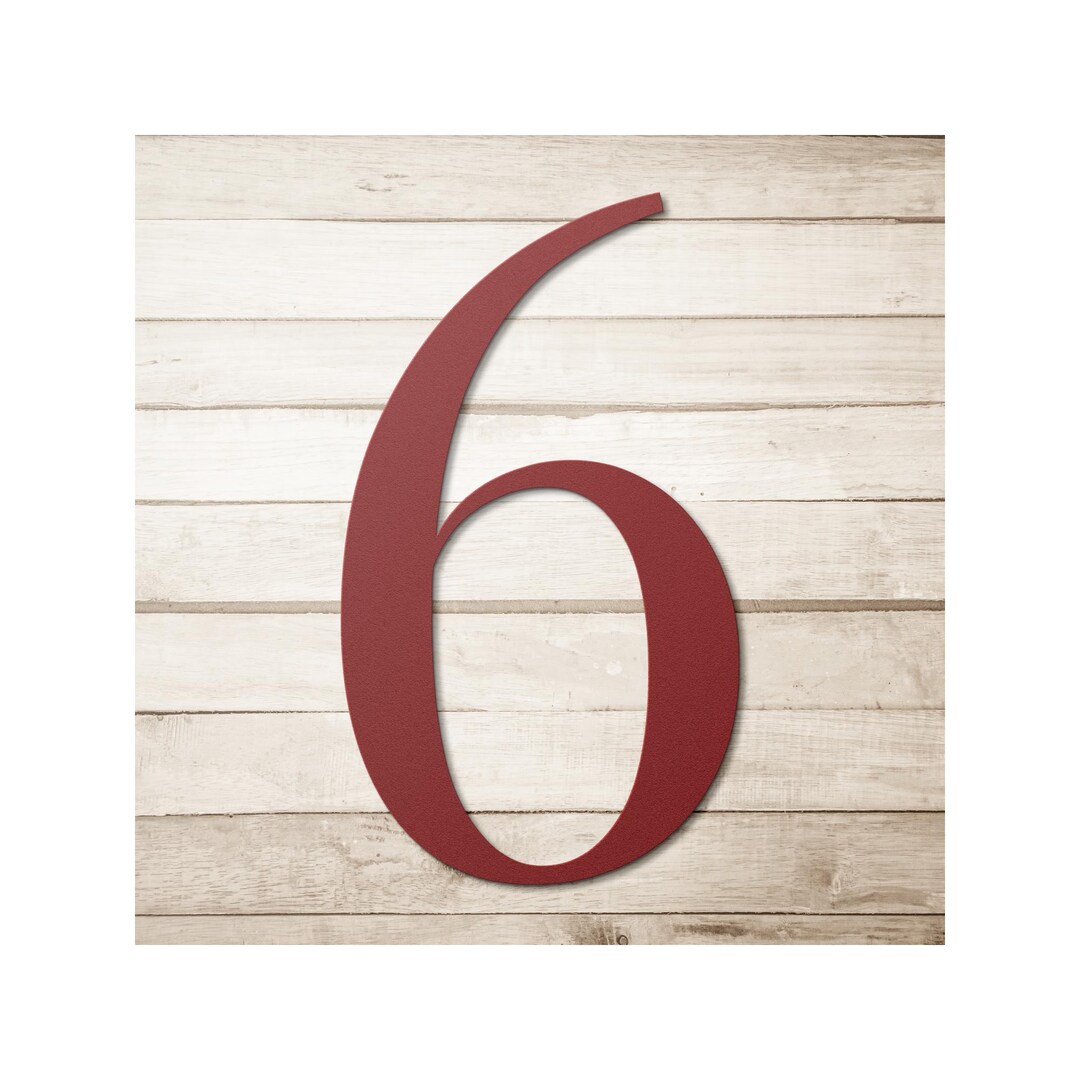 Number Metal Emblems Custom Metal Number Sign: Powder Coated Steel Home Decor - Etsy