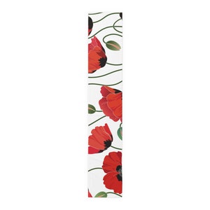 Table Runner 90 x 16 Red Poppies image 7
