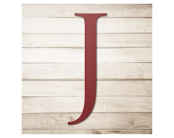 Personalized Metal Letter J Wall Art Custom Steel Sign for Home Decor Indoor Outdoor 5 Color Options