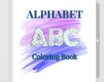 Printable Coloring Book | Alphabet ABCs | For Mom, Mama, Mommy | Ready-to-print or Digital 8.5x11 Sheets For Zen Self Care Mental Health