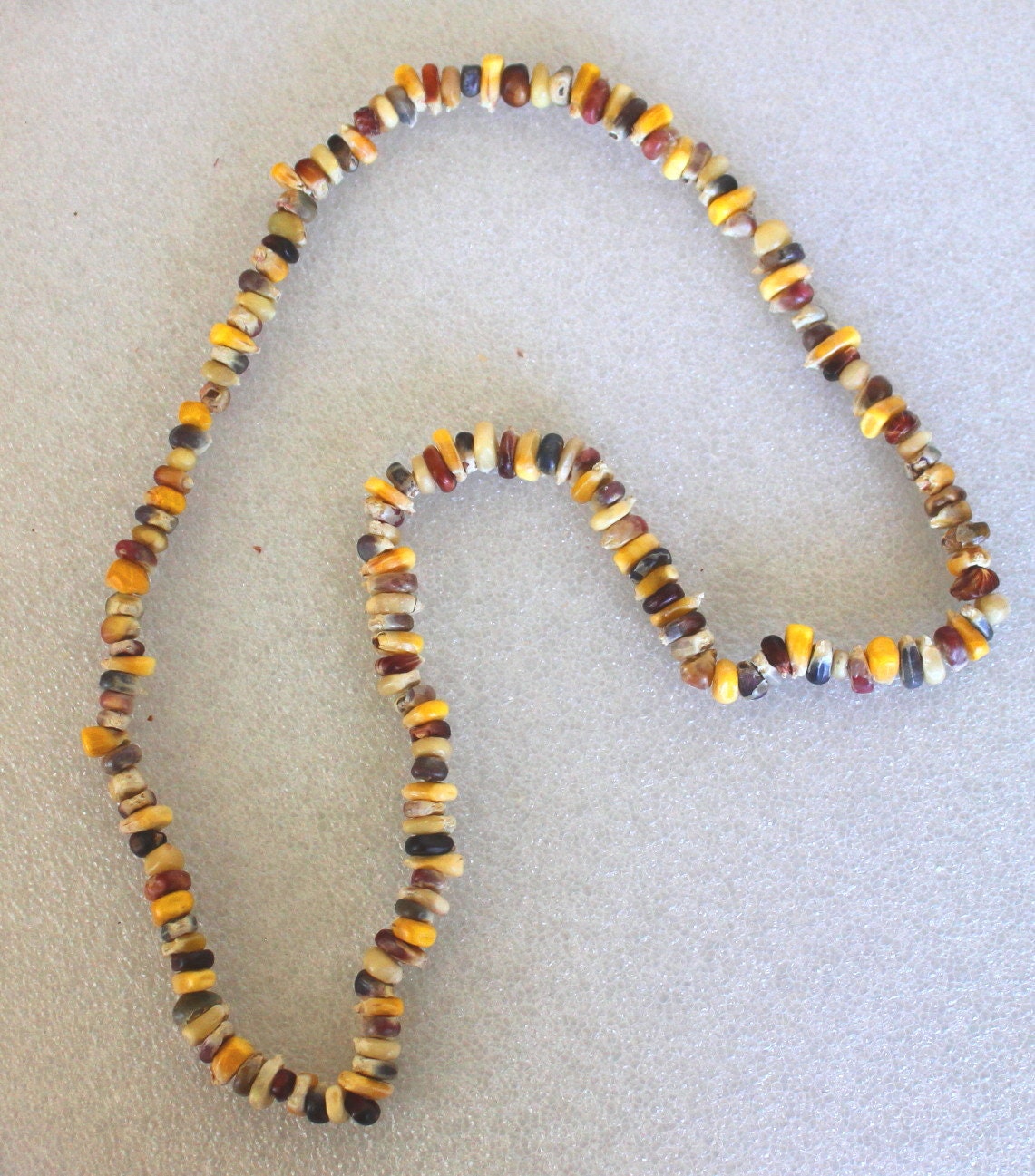 Natural Colored Indian Corn Necklace UNDYED Non GMO Powwow Autumn