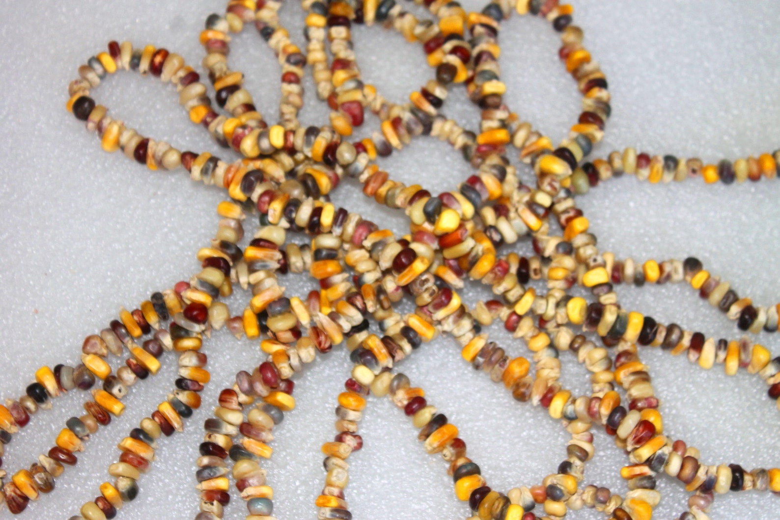 Natural Colored Indian Corn Necklace UNDYED Non GMO Powwow Autumn