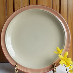 International Vintage Stoneware Dinner Plate /Soft Aplicot &#39;OMBRE&#39;/Japan