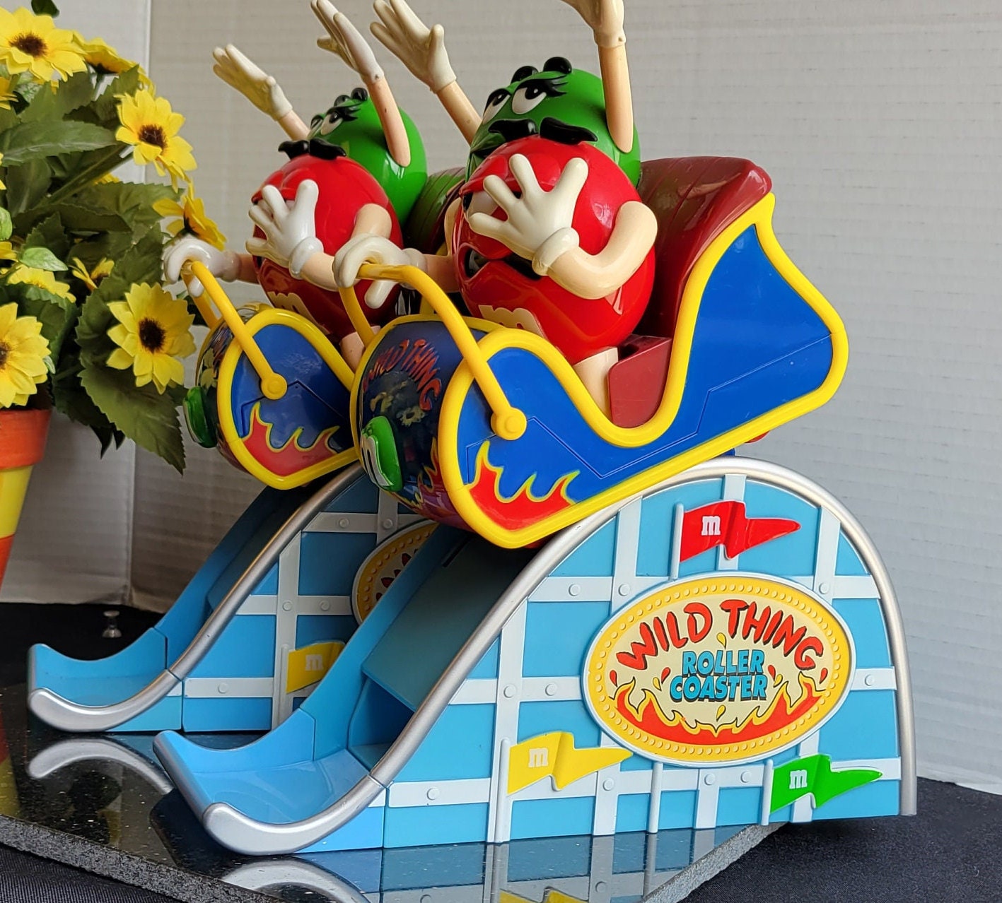 Vintage M & M Wild Thing Roller Coaster Candy Dispenser (sold