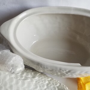 White Hen/Chicken Vintage SOUP TUREEN w/Soup Ladle/Made in Italy image 5