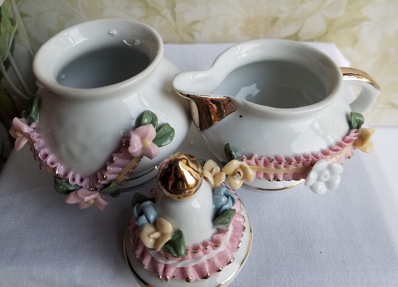 Rose Garden Porcelain Tabletop Serving Set/5piece New in Box Etsy